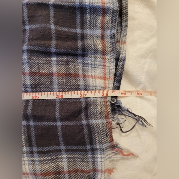 American Eagle Oversized Lace-Up Plaid Flannel Shirt XL - Picture 9 of 10